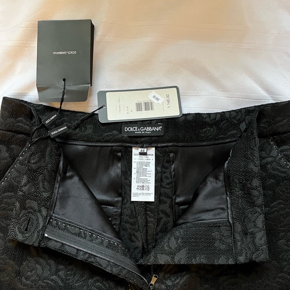 NWT Dolce & Gabbana textured high waist cuffed dress pant. - Picture 3 of 10